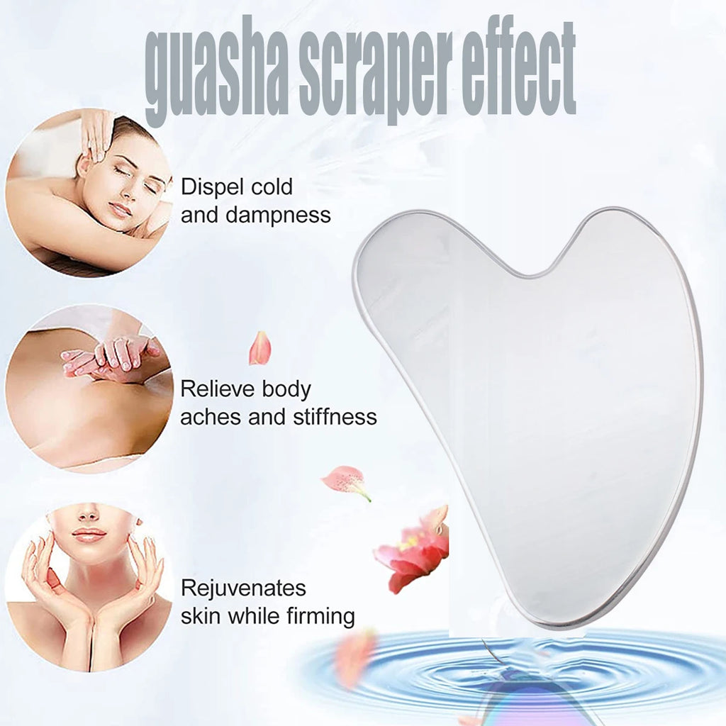 Sculpt & Glow: Stainless Steel Gua Sha Tool