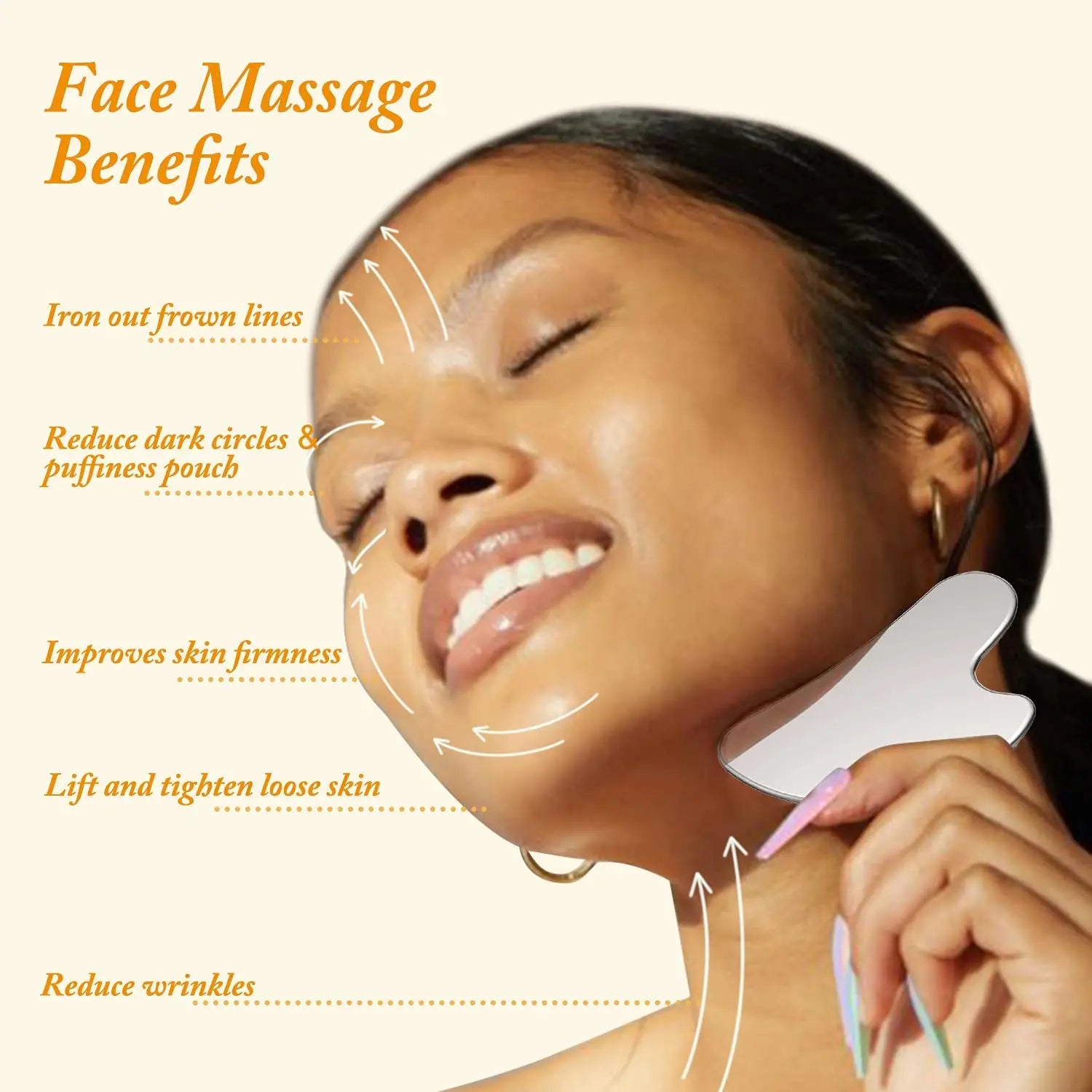 Sculpt & Glow: Stainless Steel Gua Sha Tool