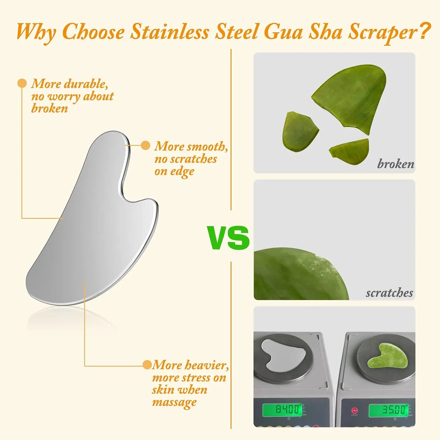 Sculpt & Glow: Stainless Steel Gua Sha Tool