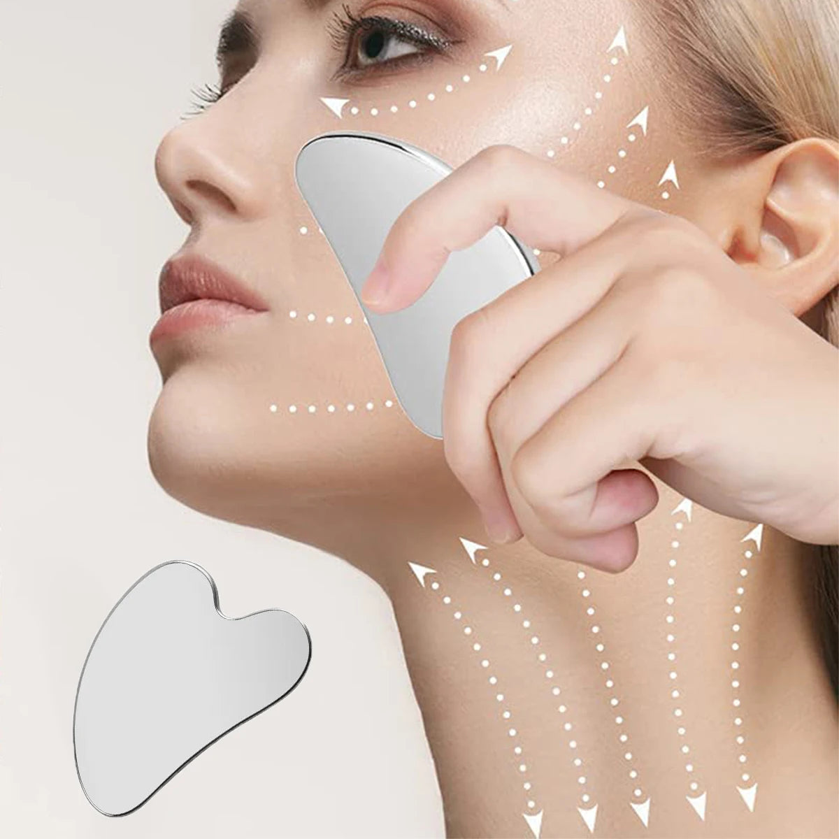Sculpt & Glow: Stainless Steel Gua Sha Tool
